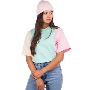 Teddy Fresh Pastel Color Block Short Sleeve Embroidered Bear T-Shirt Size XS